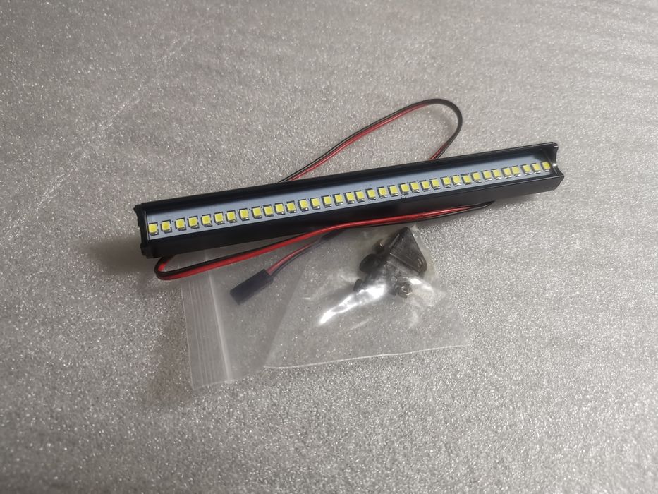 Faróis focos luzes tejadilho barra de LED's 6V para RC Crawlers e Jipe