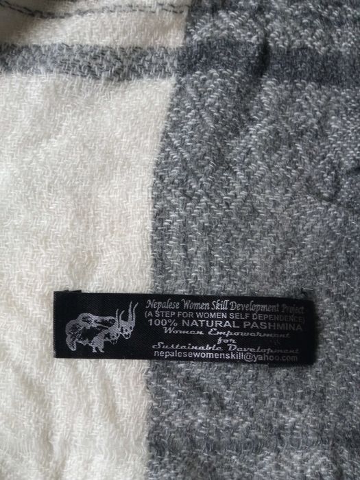 100% pashmina duży szal chusta 200 x 70cm