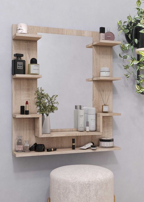 Шафка з дзеркалом шкафчик полиця навісна у ванну або кімнату