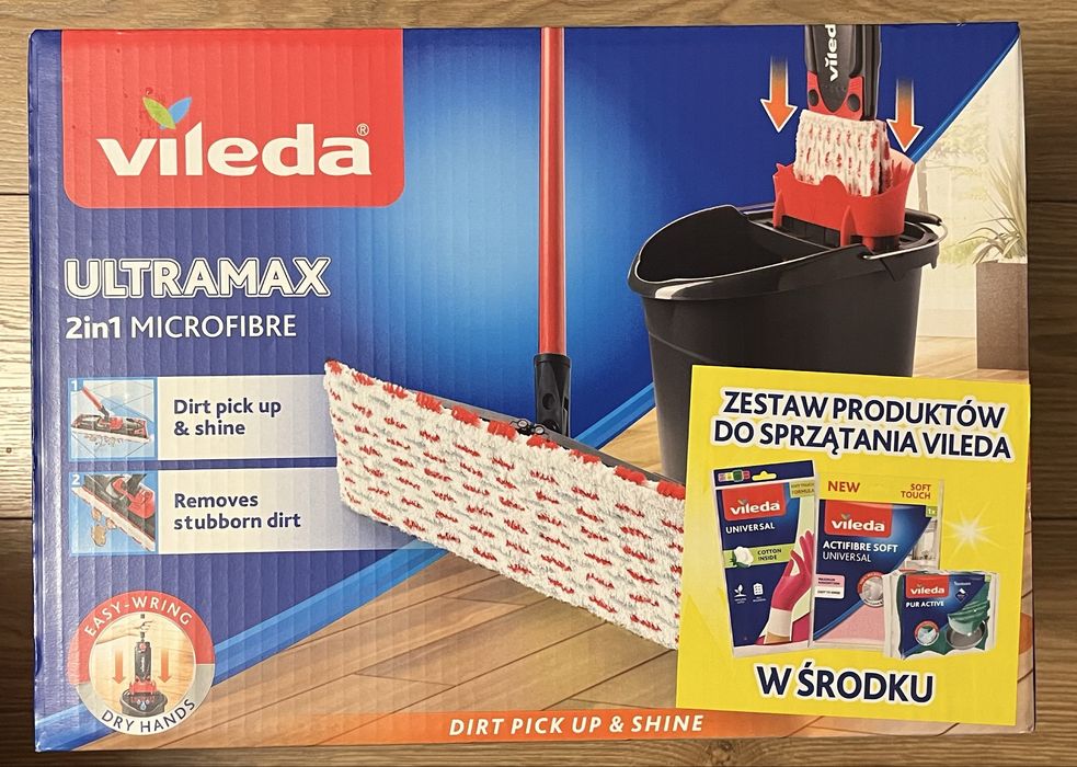 Mop płaski Vileda Ultramax 2 in 1 microfibre + gratisy
