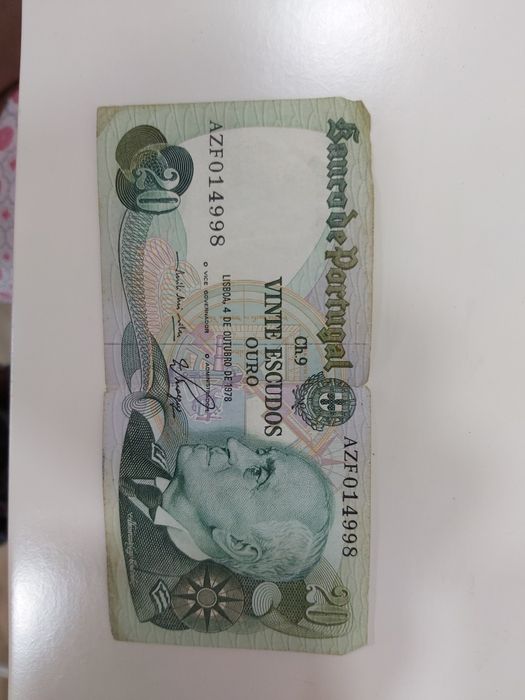 Nota de 20 escudos