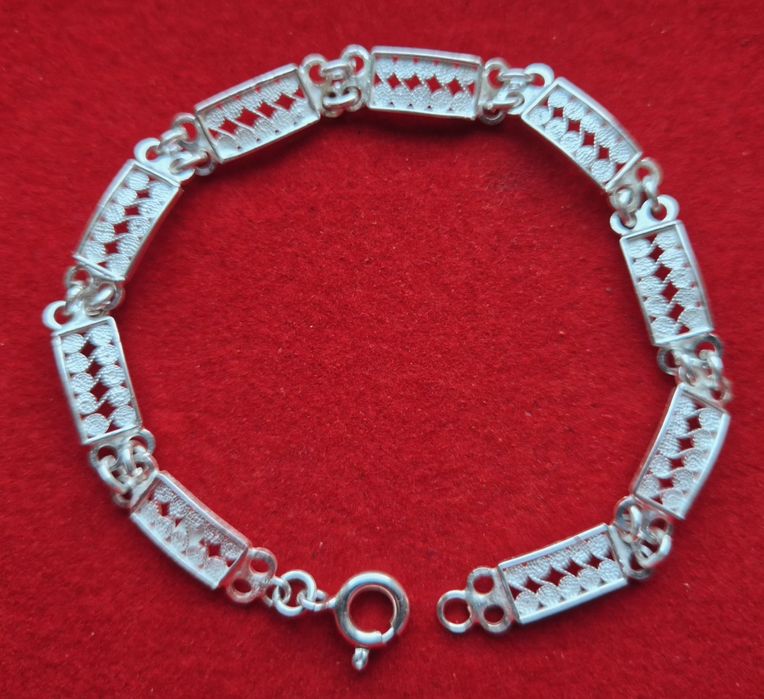 Pulseira de prata filigrana