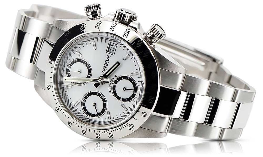 Męski zegarek z białego złota 14k 585 Geneve w  mw041w Katowice