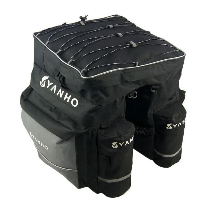 Sakwa rowerowa 3-komorowa 43L torba na bagażnik duża tył tylna