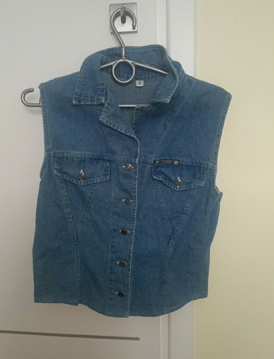 bezrękawnik dżinsowy