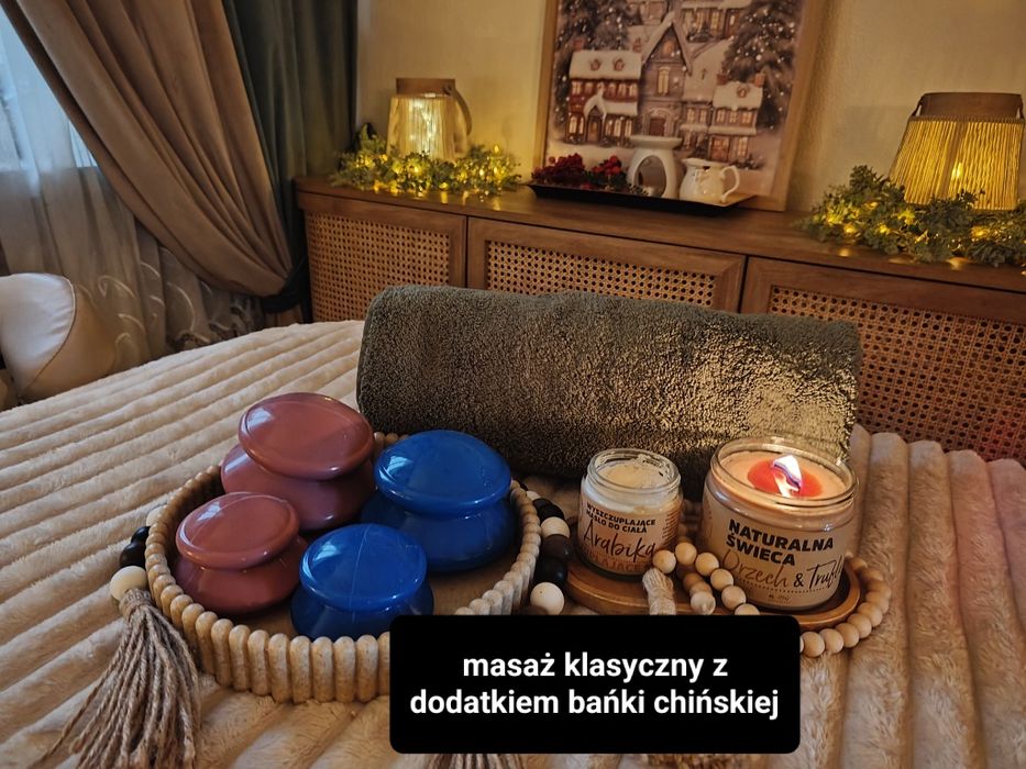 Masaż klasyczny, bańką chińską, korugi