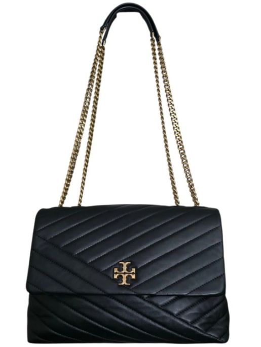 Сумка Tory Burch Kira Chevron чорна стьобана з ланцюжком через плече жіноча оригінал