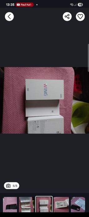 Smartfon LG Wing 8/128GB 5G 6.8" Szary LMF100EMW dual sim aurora gray