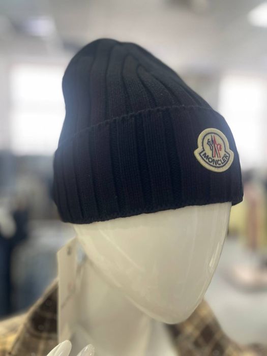 Moncler Мужская шапка с ребристой вязкой — zdjęcie 4