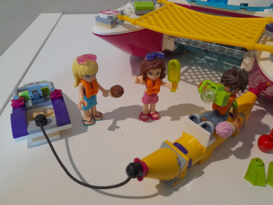 Lego Friends 41317 Słoneczny katamaran duży statek delfiny