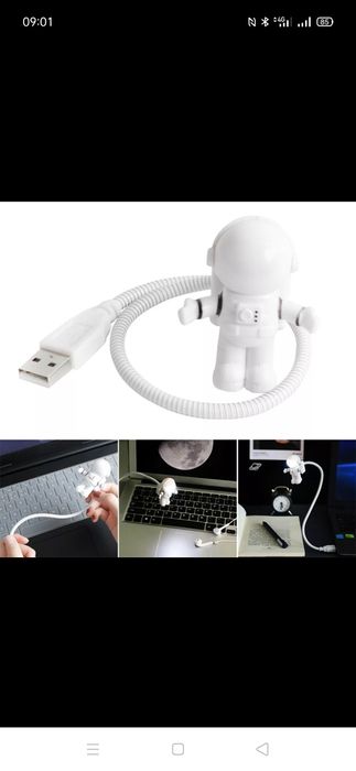 Астронавт USB- светильник от Повербанка Компьютера Ночник
