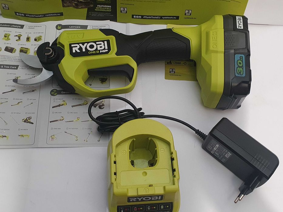 Zestaw Sekator aku Ryobi RY 18 SCXA +bateria 18v 3ah +ladowarka