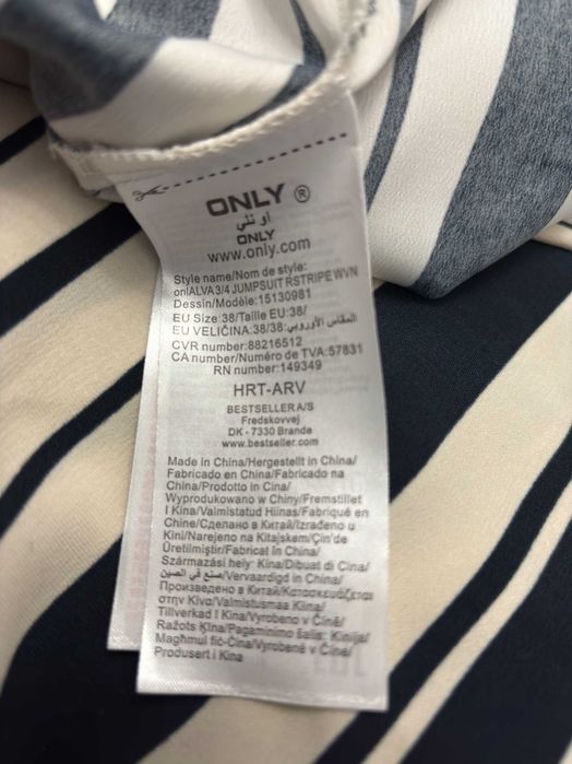 ONLY kombinezon długi z rękawem  w paski ALVA