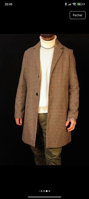 Sobretudo Clássico Homem L