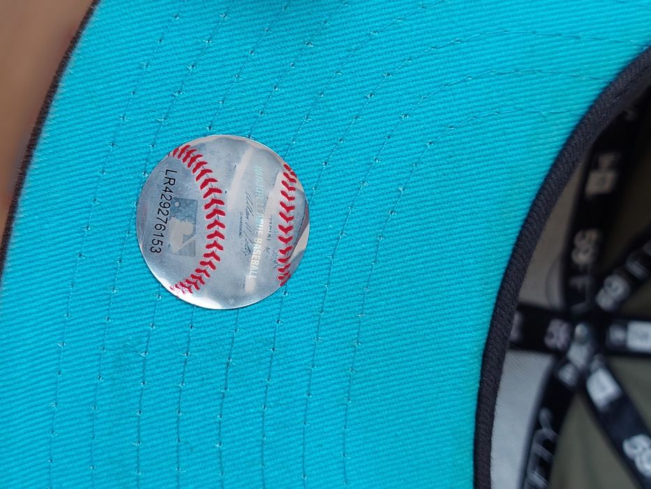 UNIKAT Full cap LA new era 7 55.8 cm moro turkus czapka z daszkiem