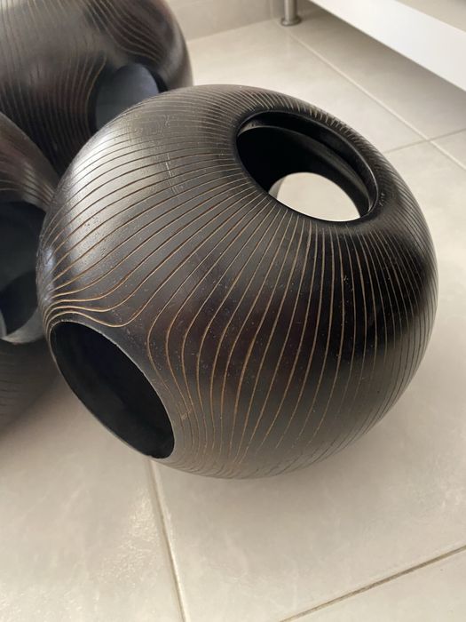 Conjunto de 3 vazos decorativos