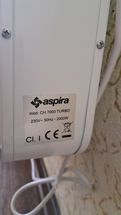 Электрический конвектор Aspira CH 7000 turbo  с вентилятором, в наличии 2 шт