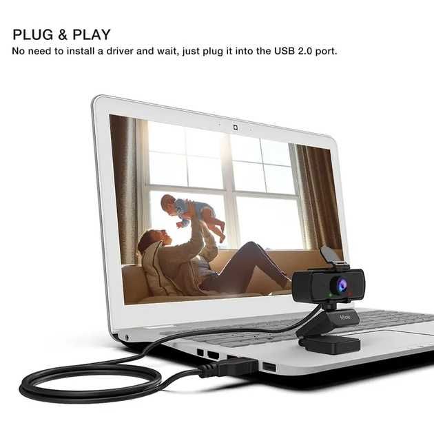 Веб камера 2K Fifine K420 з мікрофоном і штативом триногою webcam