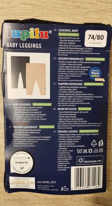 NOWE legginsy spodenki dziewczęce Lupilu 74\80 2-pak