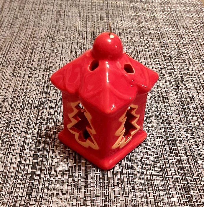 Świecznik teapod domek ceramiczny lampion