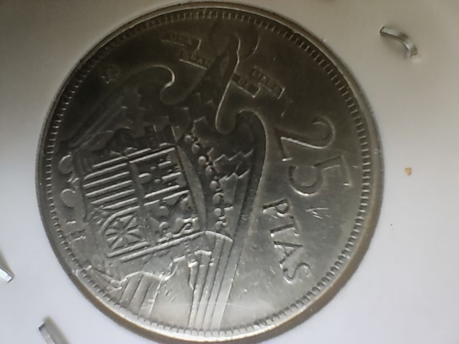 Moeda de 25 pesetas de 1957