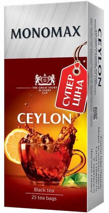 Чай чёрный цейлонский Мономах 25 пак