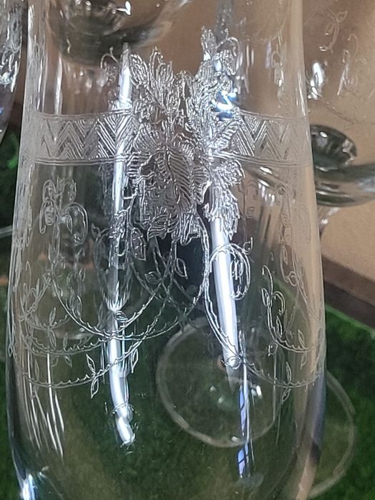 Антикварні келихи Baccarat "Louis XV" (1907 р.) — 4 шт. Кришталь.