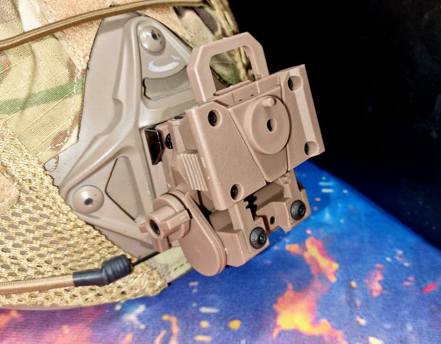 Replika, montaż noktowizora L4G24 NVG, FMA, TAN, tworzywo