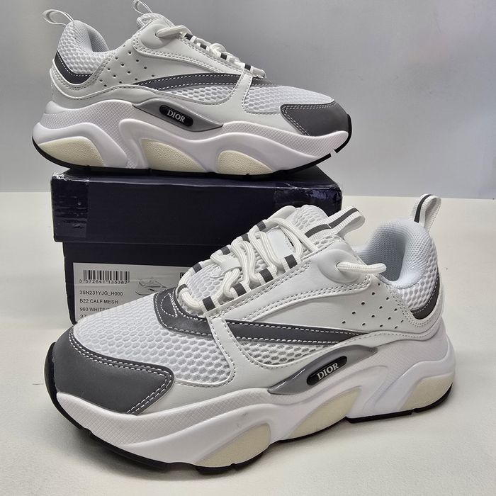 Buty sportowe inspirowane modelem CD B22 biało-srebrne rozm. 37