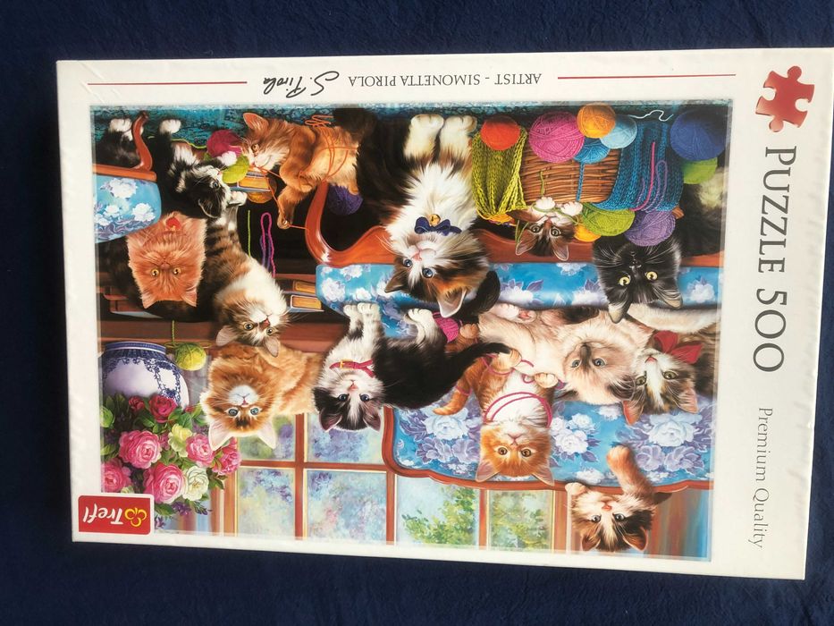 Пазли 500 шт.  Trefl   Польша   48 х 34 см.  " Котяча родина "