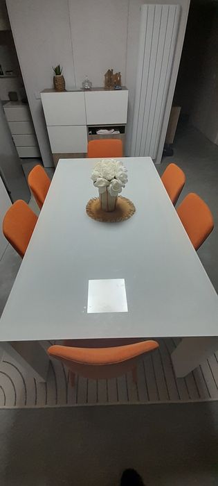 Mesa de sala tampo em vidro