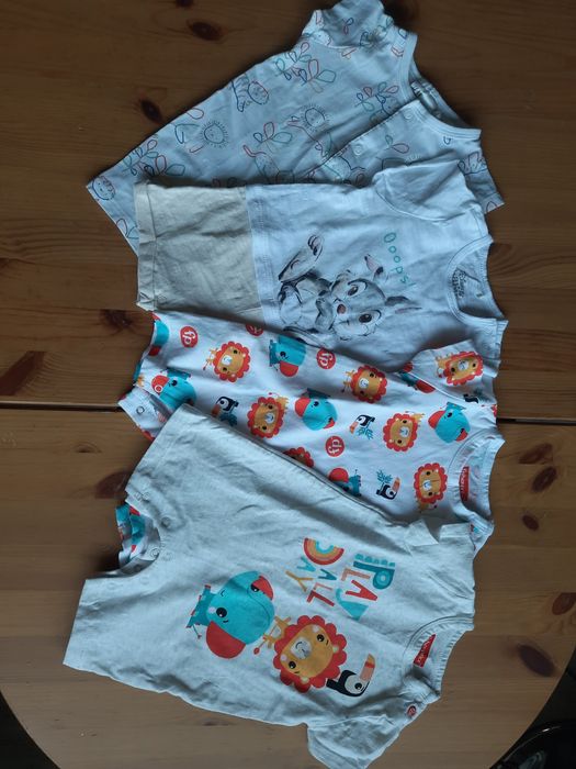 Pajacyki niemowlęce z krótkim rękawem 4 sztuki