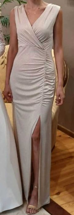 Sukienka maxi z rozporkiem rozm. 34