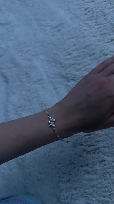 Срібний браслет Pandora, з камінням, новий