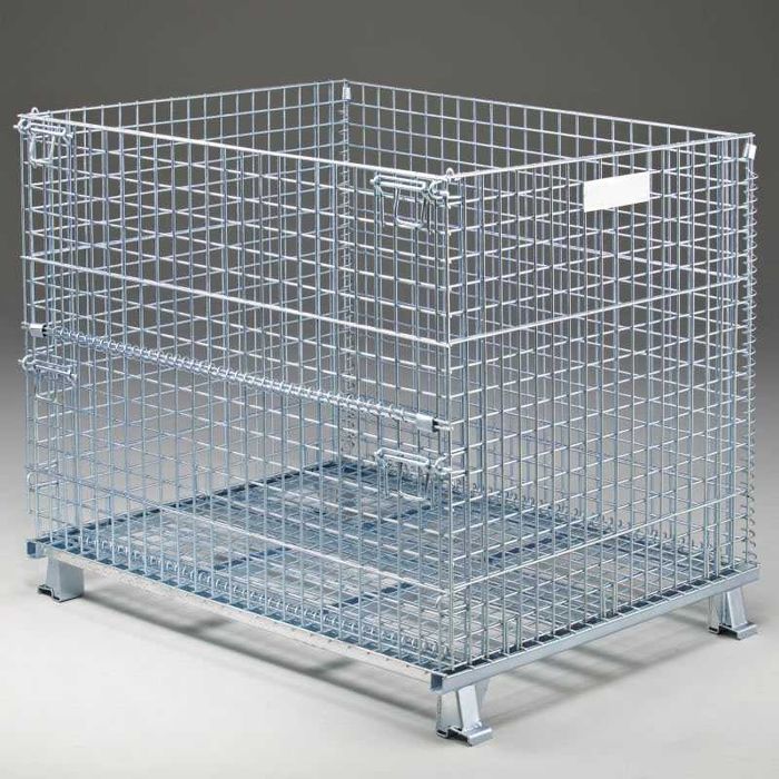 Nowy gitterbox składany, Kosz siatkowy Uniwersalny pojemnik magazynowy