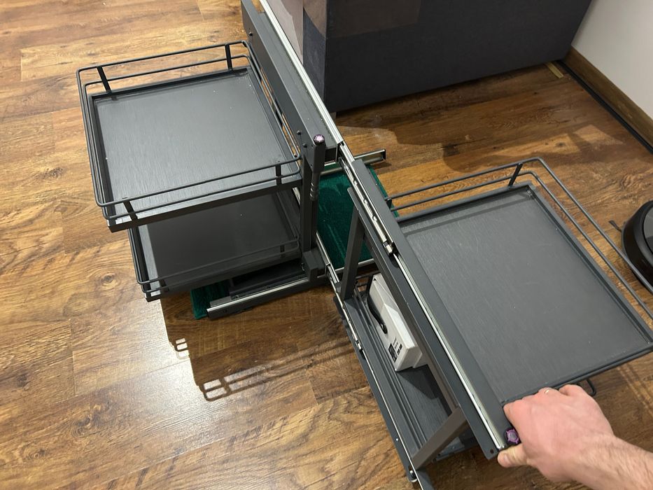 System szuflad do szafki narożnej – Kosz Cargo Magic Corner – antracyt
