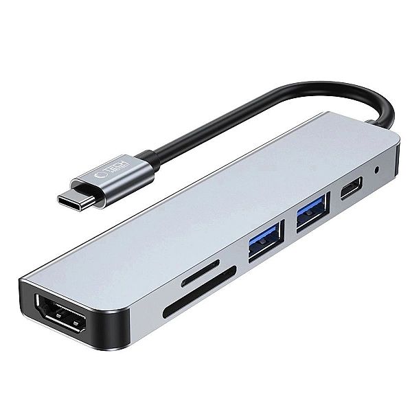 HUB Tech-Protect V4/6w1 USB-C - USB-A 3.0 / USB-A 2.0 / USB-C / HDMI /