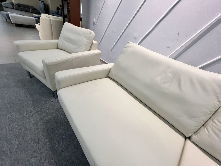 Диван трійка крісло шкіряний нерозкладний