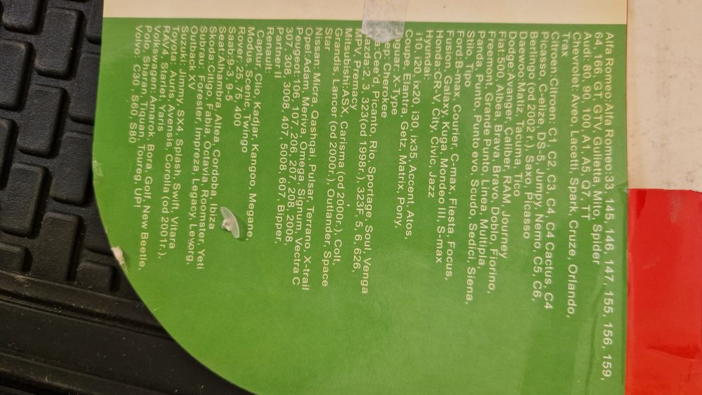 Novo Tapete de automóvel borracha