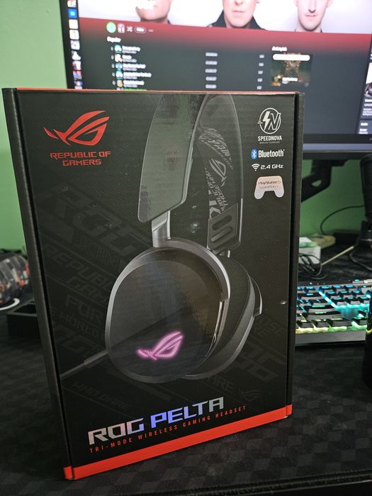 NOWE Słuchawki bezprzewodowe bluetooth z mikrofonem ASUS ROG Pelta