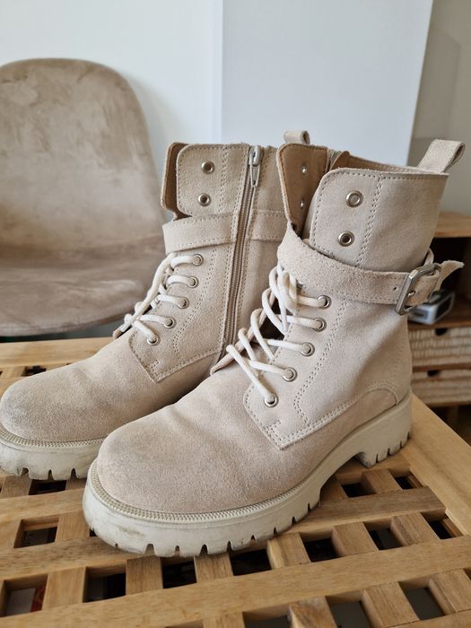 Botas camurça bege 36 da foreva