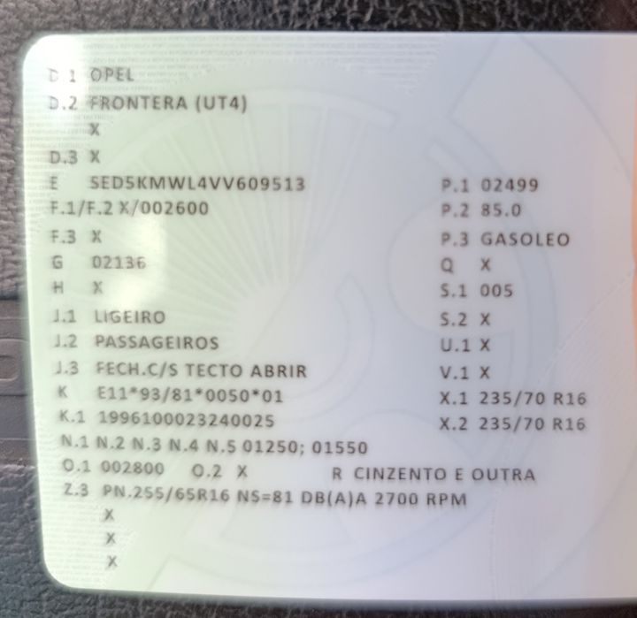 Opel Frontera 2.5 TDS / 1996 / 4x4 / 4.000 €