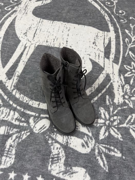 Теплі зимові сірі чоботи Lavorazione Artigiana Італія шкіра 40