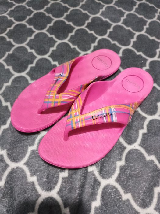 Botki klapki sandały japonki damskie różowe róż r. 38