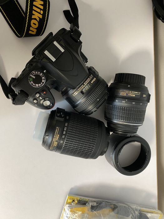Nikon D3200 + 3 об’єктиви (18–55 / 50mm / 55–200)