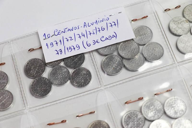 Moedas dez centavos alumínio