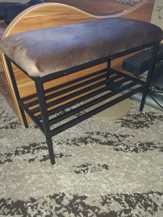 Банкетка Пуф Полка для обуви в коридор Поличка Пуф для взуття