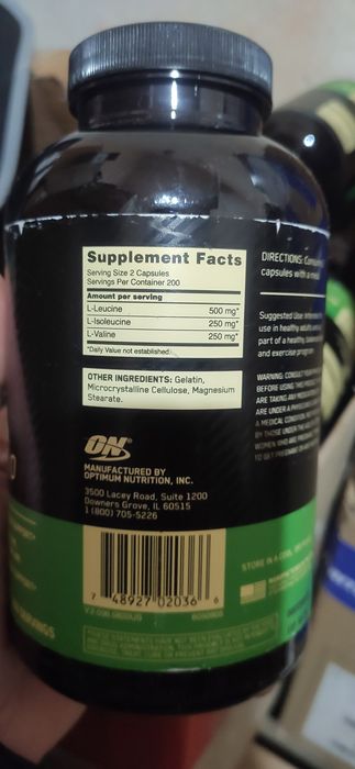Optimum nutrition BCAA 1000 400 caps