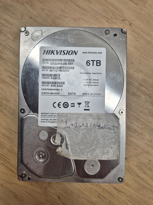 Dysk Twardy 6TB Hikvision ds60hkvs-vx1