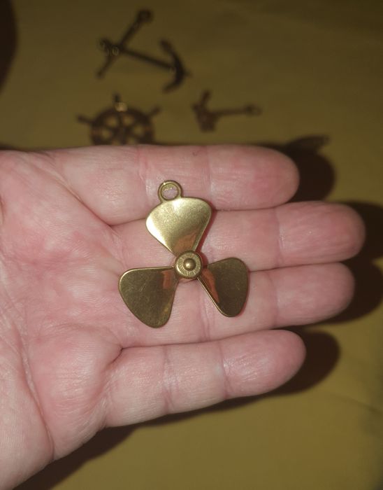 Conjunto de Miniaturas Náuticas Antigas em Latão (6 peças)